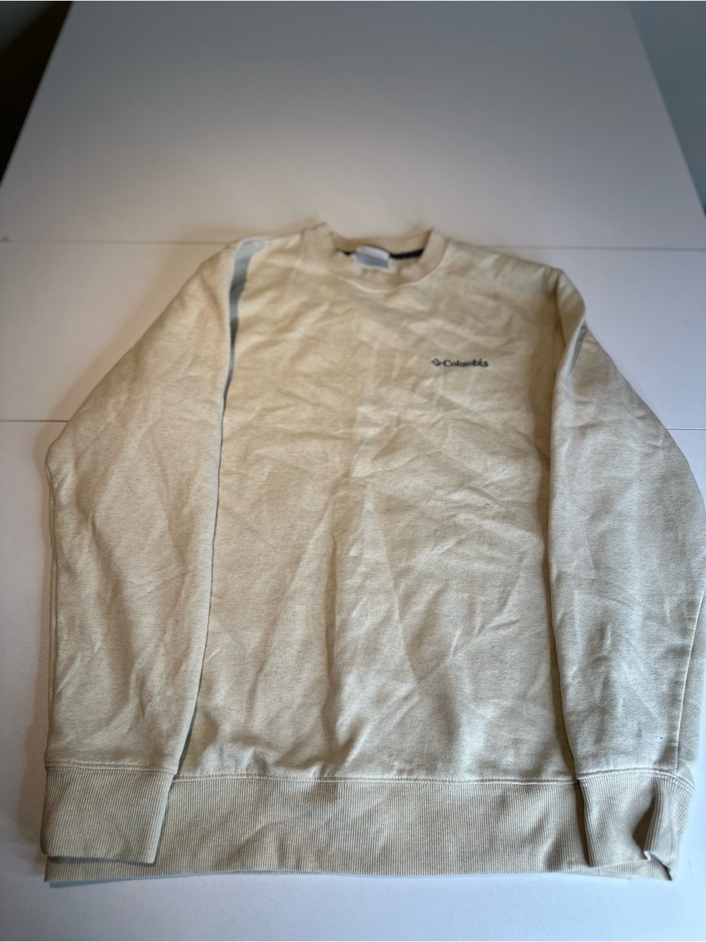 Columbia Men's Light Cream Crewneck Sweatshirt